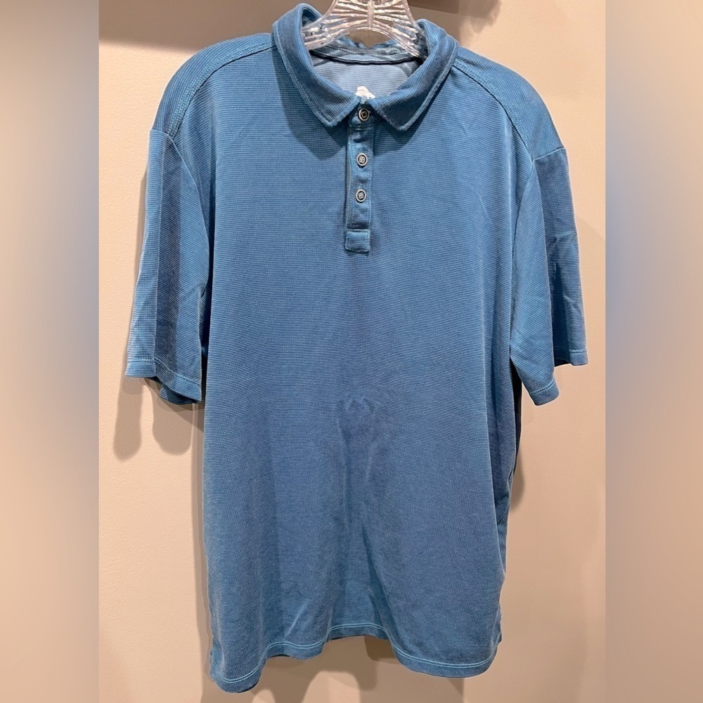 Men’s Blue Tommy Bahama Short Sleeve Polo Shirt Size Large